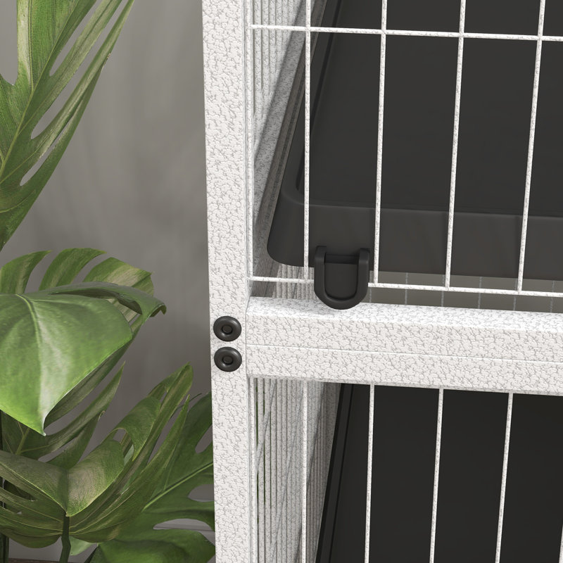 50 po H 5 petits animaux - blanc avec, 4 portes pour furets et chinchillas 50,5 po grande cage blanche, furets, chinchillas, ouverture de porte