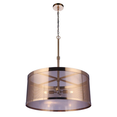 Mesh 12 - Light Satin Brass Pendant