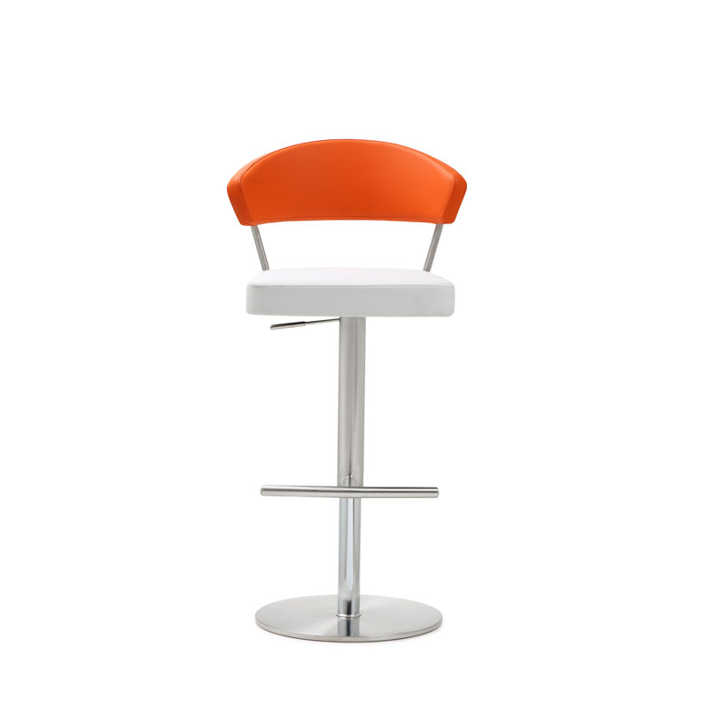 Tabouret de bar Oksen, Orange / blanc