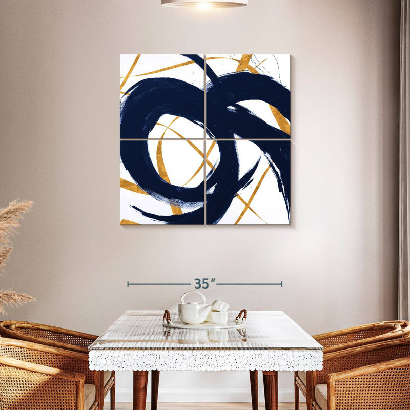 Bleu marine avec coups d'or II