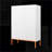 Shoe Cabinet with 3 Adjustable Compartments, Suspended Changing Area, 15cm Moisture-Proof Feet | Modern | Off-White-1184801505