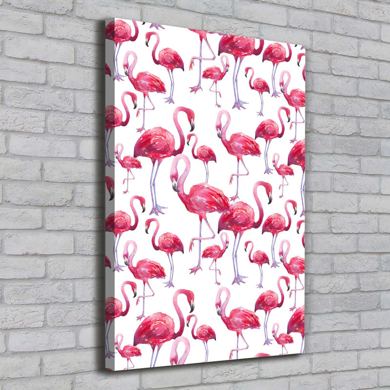 Flamingos - Wrapped Canvas Print