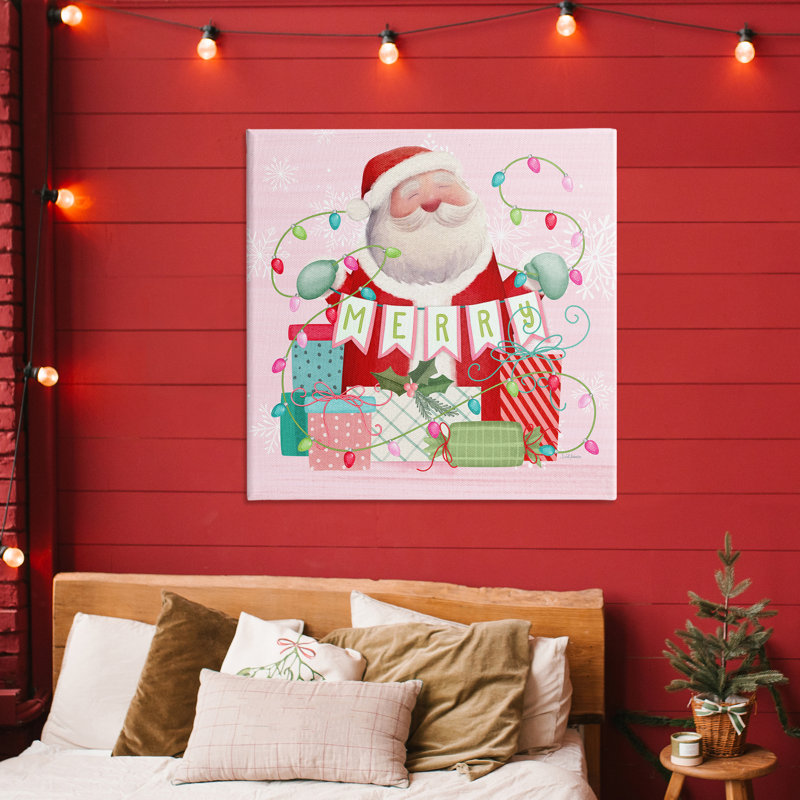 «Merry Pinkmas Santa», conception par Nicole Tamarin, H 36 po x l 36 po