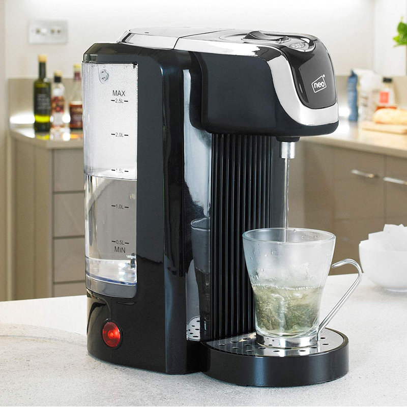 Symple Stuff 2.5L Plastic Electric Tea Kettle, Chrome
