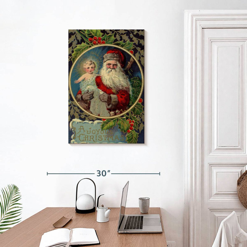 Lelend Santa And Jesus, 30" H x 20" W
