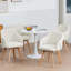 Swivel Linen Modern Upholstered Back Dining & Side Chair-332047148-496446514
