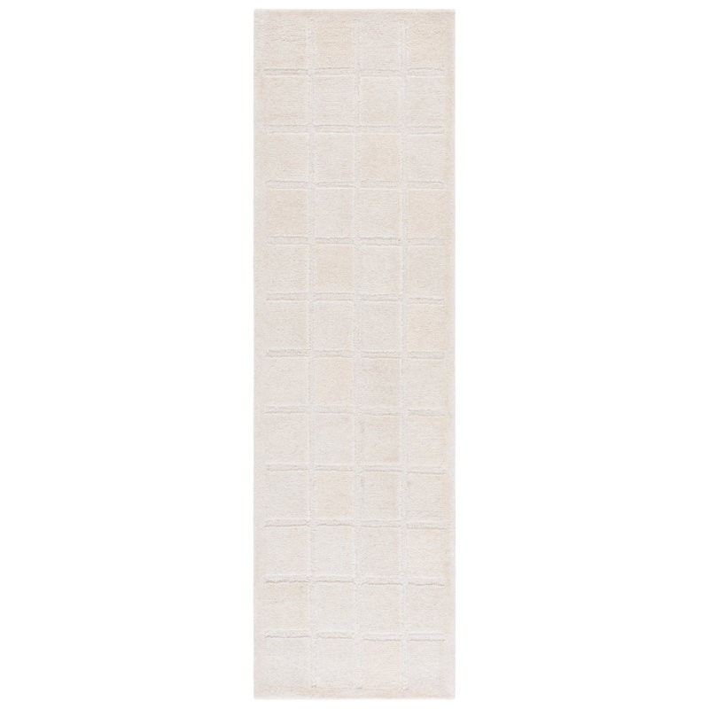 Tapis géométrique touffeté à la main Mykonos, Tapis de couloir 2 pi 3 po x 8 pi