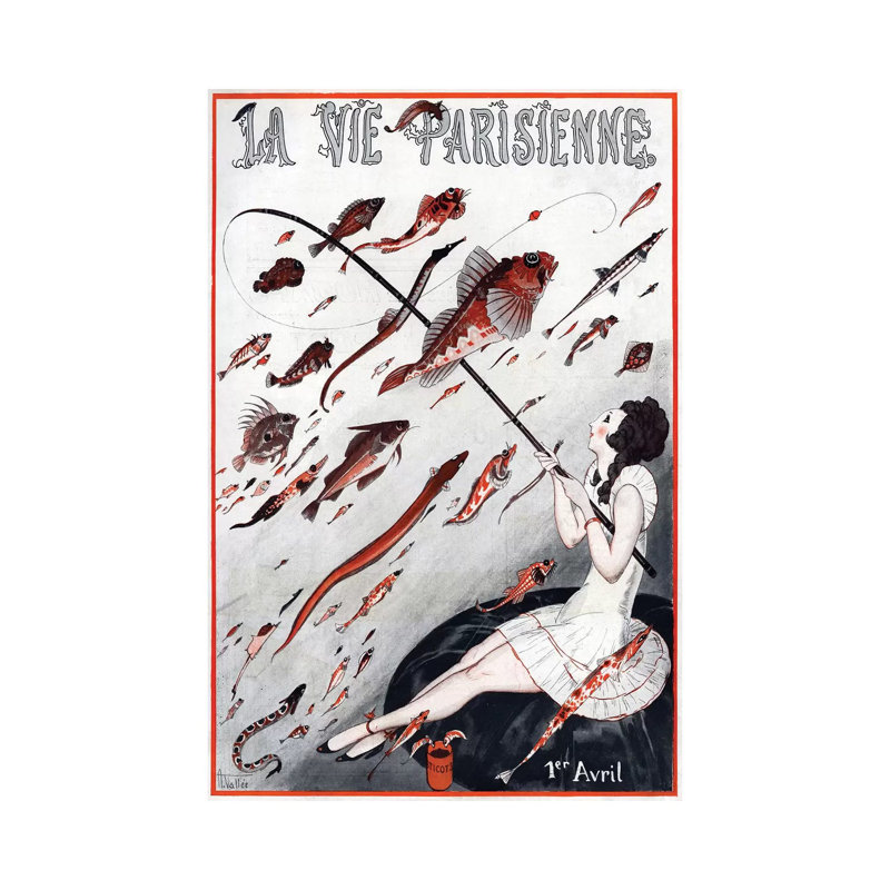 1923 La Vie Parisienne Magazine Cover 1 Piece Wall Art on Canvas, 20.32 cm H x 30.48 cm W, Canvas