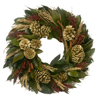 18 " Handmade Pinecones Wreath