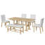 Ensemble de 6 tables de salle à manger extensibles avec table à tréteaux et rallonge amovible-1653164673