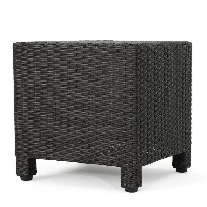 Accent Table - Dark Brown Side Table, Cube Style, 17.9"x17.9"x17.9", No Assembly For Instant Use Brown, Design, 17.9" Dimensions, Needed Quick Setup