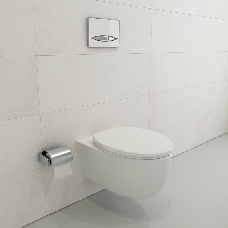 Milano Wall-hung Elongated Toilet Bowl, White