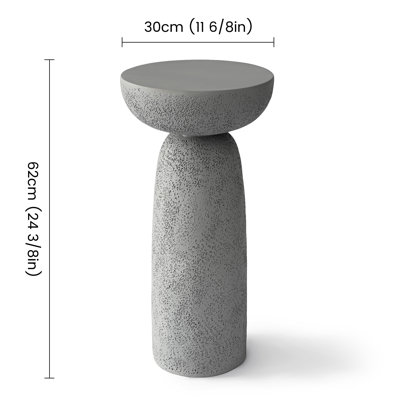 Sleek Cylinder Sandstone Side Table