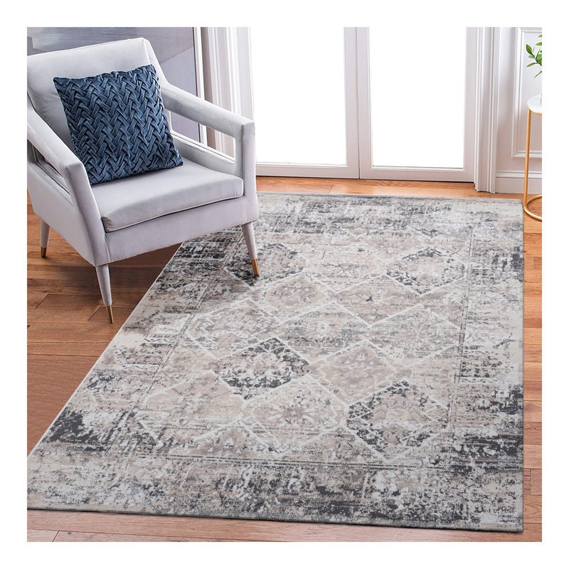 Tapis crème / traditionnel Collection, Rectangle 5 pi 3 po x 7 pi 6 po