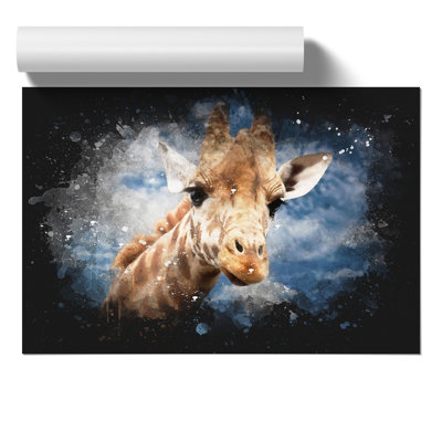 Giraffe Paint Splash - Frameless Print
