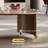2-Piece Rotating Nesting Coffee Table Set with Sintered Stone Top and Glass Table with Hidden Drawer