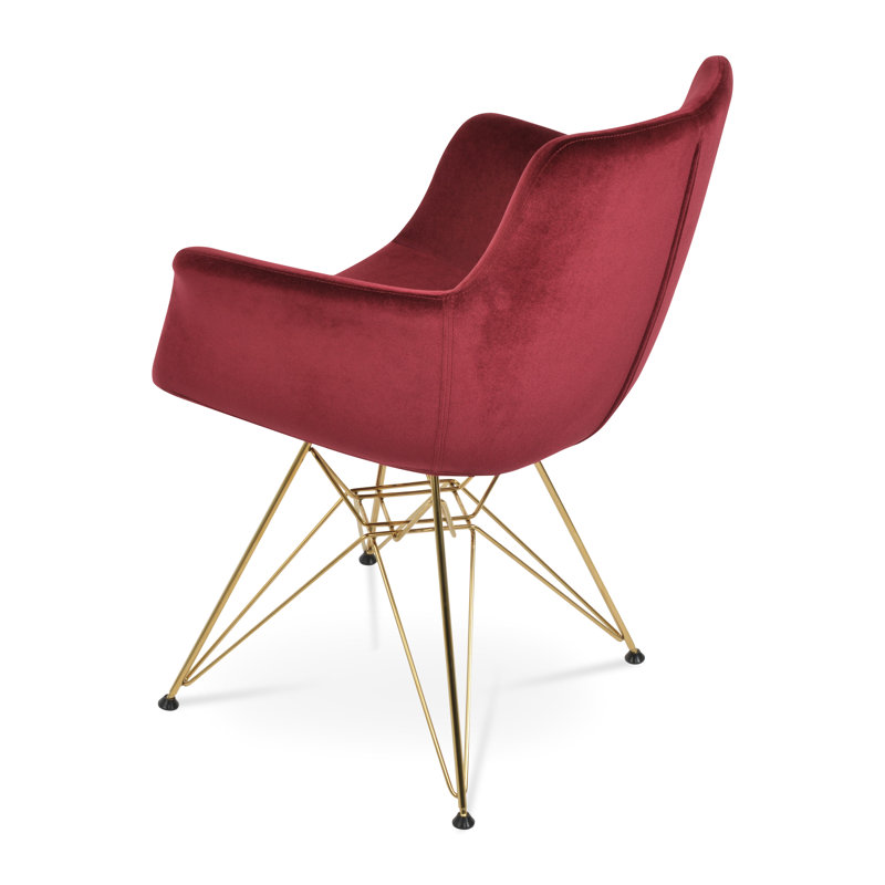 Fauteuil tour Bottega, Cerisier, Or