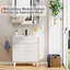 Ensemble de meuble-lavabo simple autoportant 30 po avec comptoir d'évier, robinet en alliage de zinc Marilyse, portes à fermeture en douceur-463625878