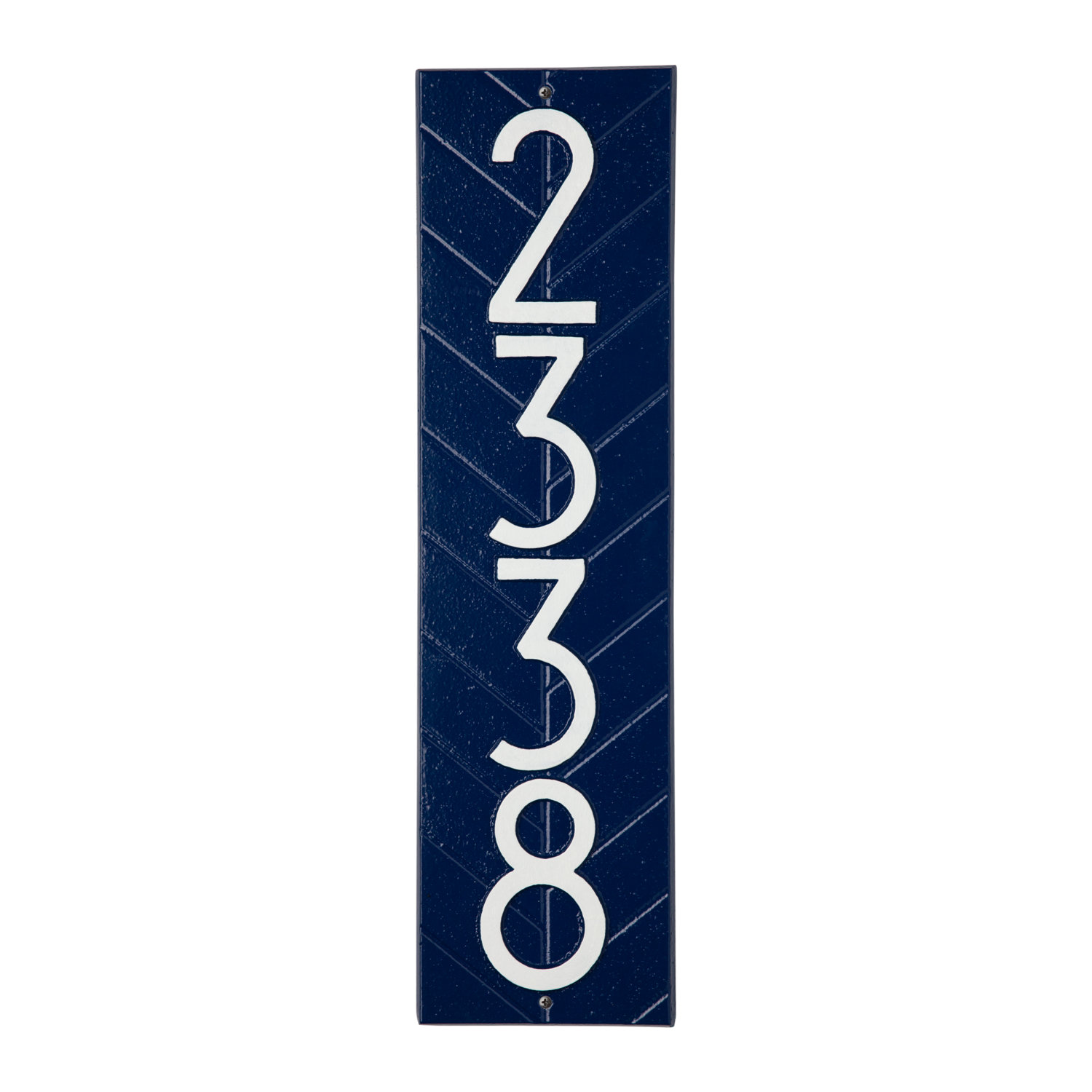 Mid-Century Modern Wall Plaque, Dark Blue/White, Yes