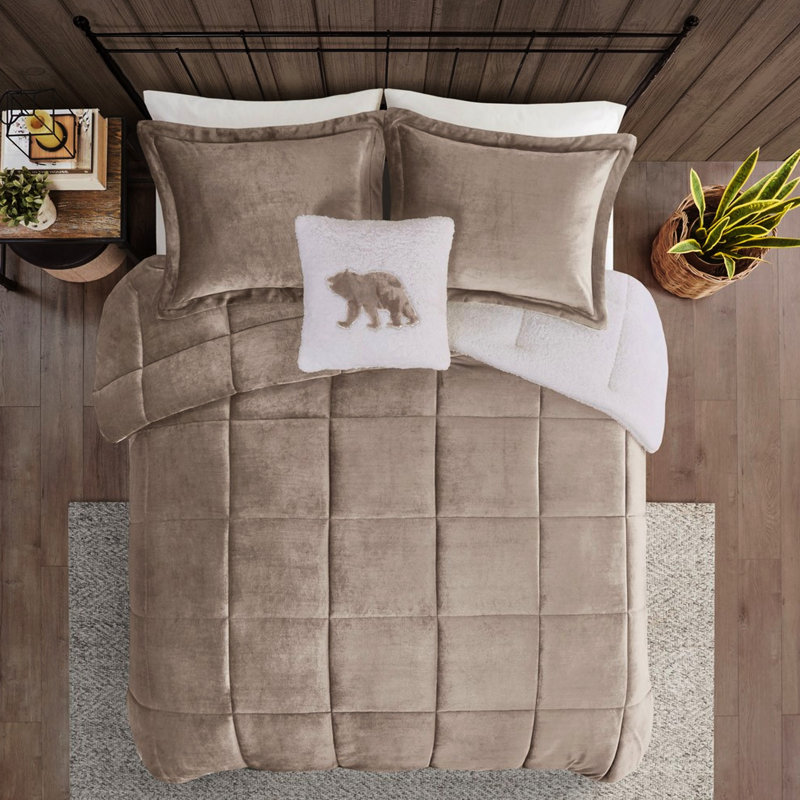 Coussin décoratif taupe + très grand - fibre 6D 18 po x 18 po
