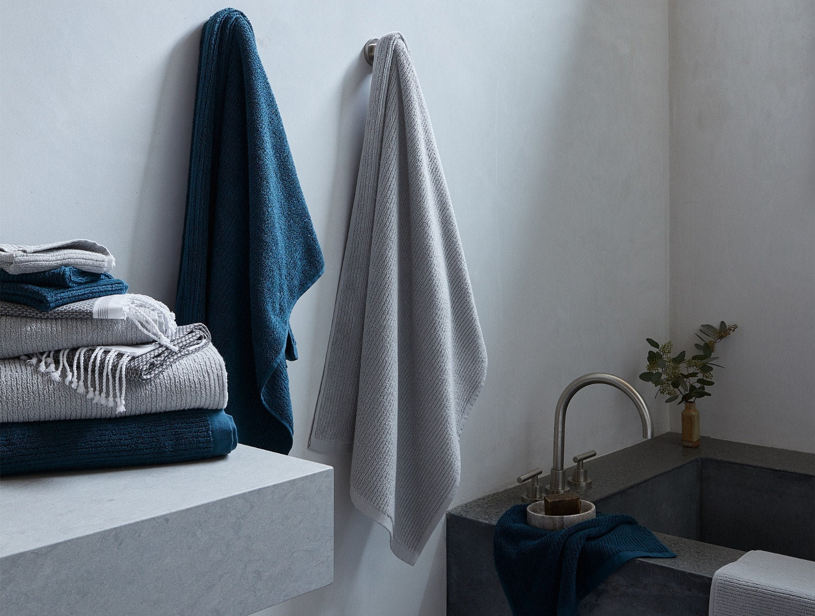 Temescal 6-Piece Organic Cotton Towel Set, Bath Sheet, Ginger