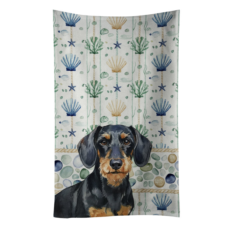Serviette de cuisine Wirehaired, Wirehaired Black and Tan Dachshund