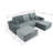 105.7 Inch Cloud Sectional Couch With U-Shaped Chaise, Modern Modular Sofa With Deep Seat, Upholstered For Living Room And Bedroom, No Assembly Required, Corduroy Fabric-1910212358-1910212360