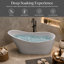 67.3" x 29.7" Freestanding Soaking Cement Bathtub-175628162