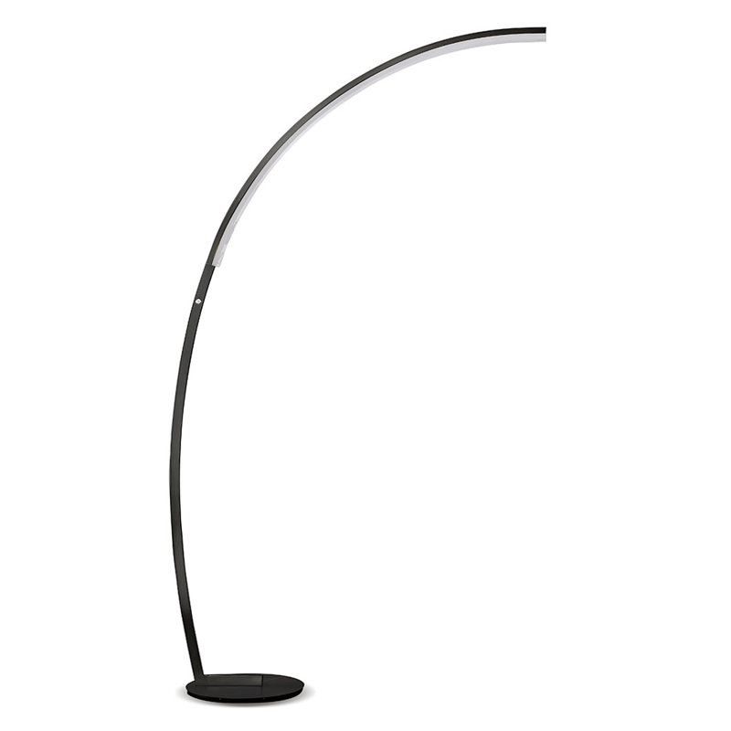 Taneytown 76'' LED Arched Floor Lamp, Matte Black