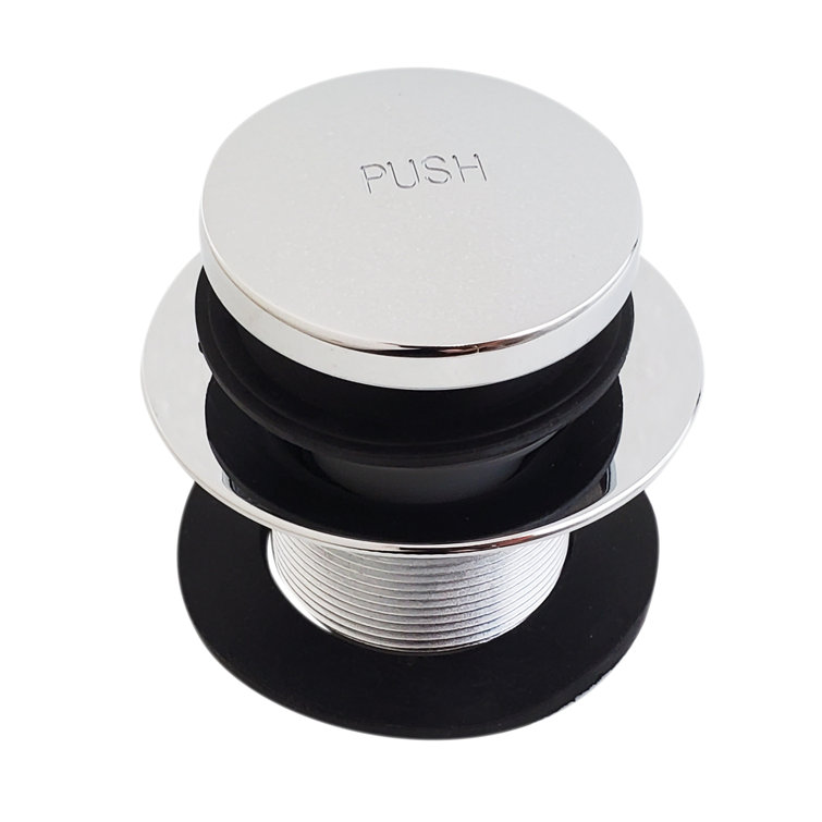 1-3/8" Fine Thread Tip-Toe Bathtub Drain Trim with One-Hole Overflow and 1-1/2" Adapter Bushing