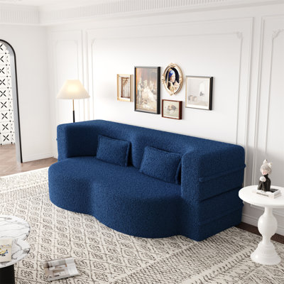 Modern Floor Sofa With 2 Pillows