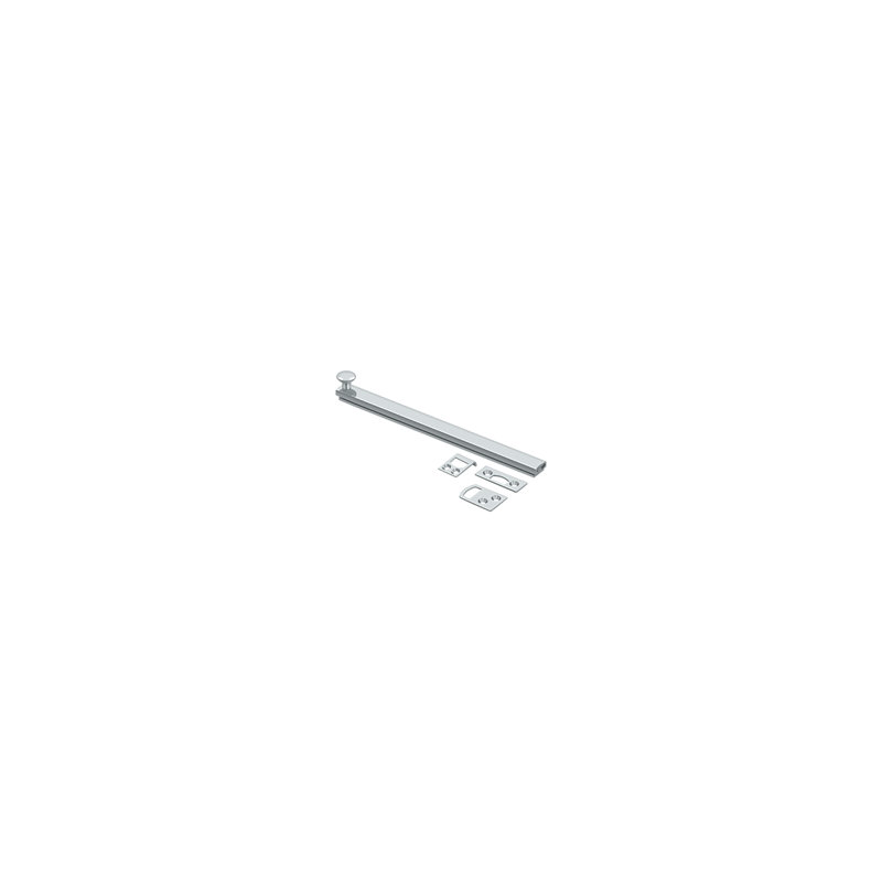 Brass Latch/Catch/Bolt, 1.9375" H x 8" W x 1.5625" D, Polished Chrome