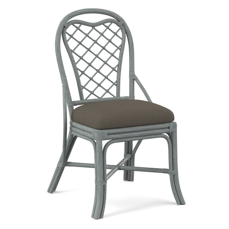 Trellis Back Side Dining Chair, Gray Sugar Performance; 0863-84, Aged Barrel