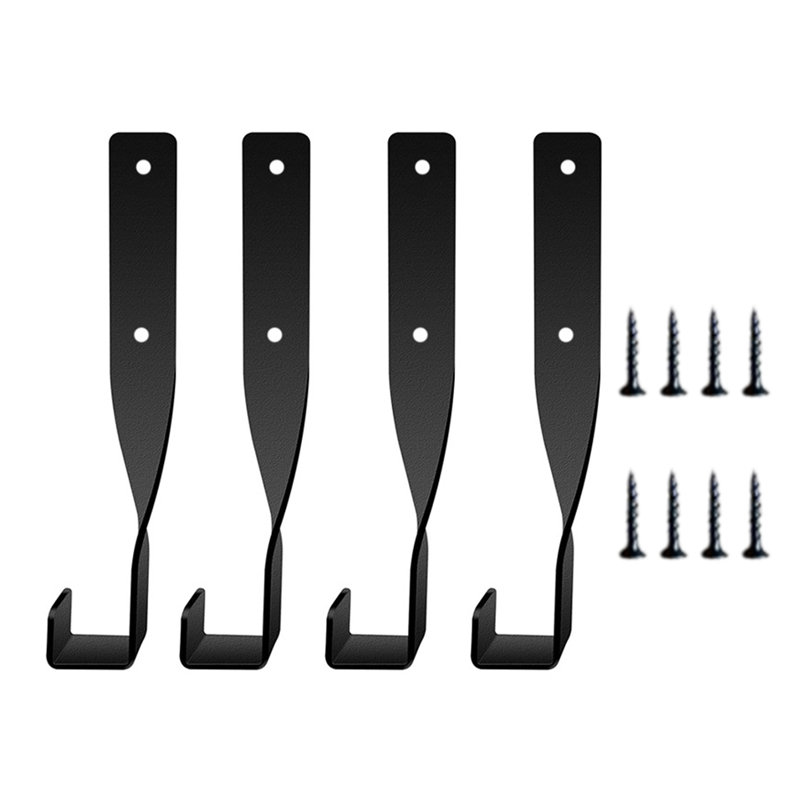 Support de rangement mural robuste pour tringle à chaîne 2 / 4Pcs