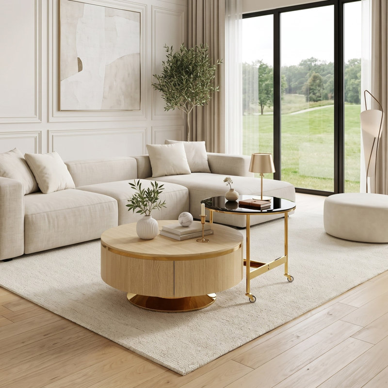 Ensemble de tables basses Wood Gold
