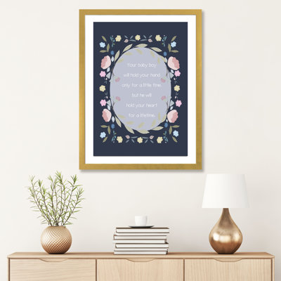 Décoration murale bébé citation à la main pour enfant