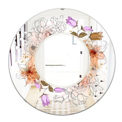 Sale with Flowers Farmhouse Wall Mirror