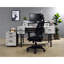 Bureau d'ordinateur polyvalent avec plusieurs options de rangement pour un espace de travail efficace