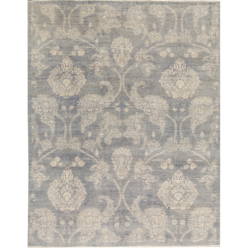 Hand-Knotted High-Quality Gray/Ivory Area Rug