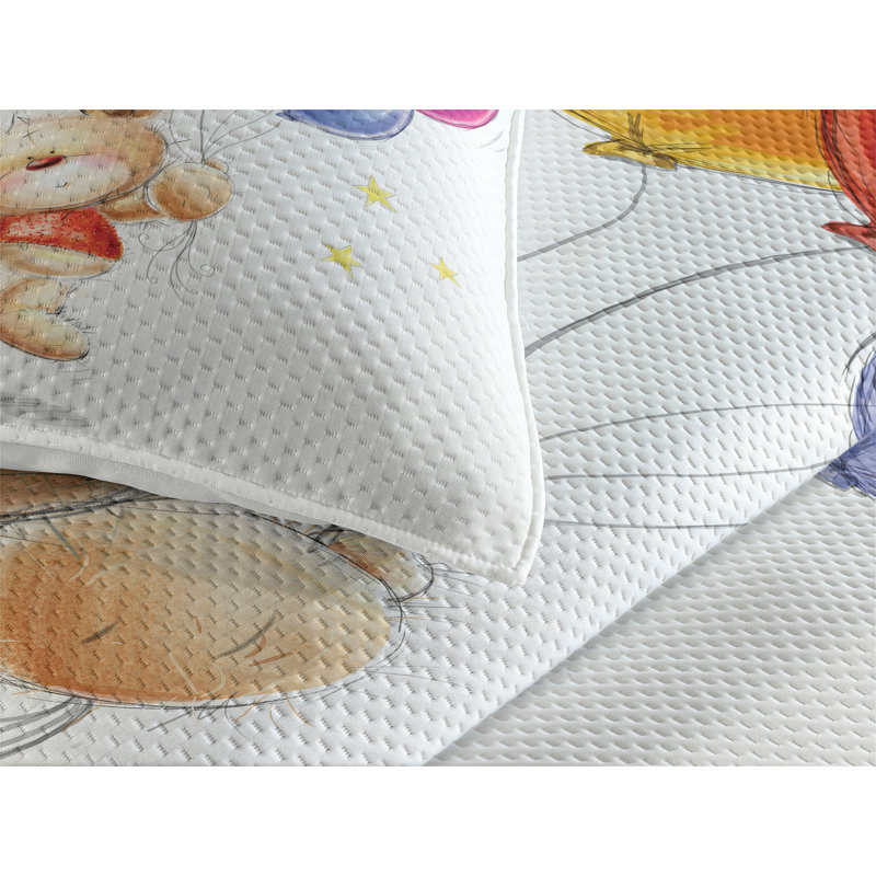 Polyester Coverlet, King Bedspread + 2 Shams