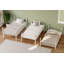 Triple lits simples superposés, lit superposé simple au-dessus d'un lit simple en métal robuste pour enfants, lits superposés en métal avec garde-corps, échelle et rangement, facile à assembler-182109841