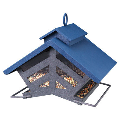 Kunz Metal Hanging Hopper Bird Feeder