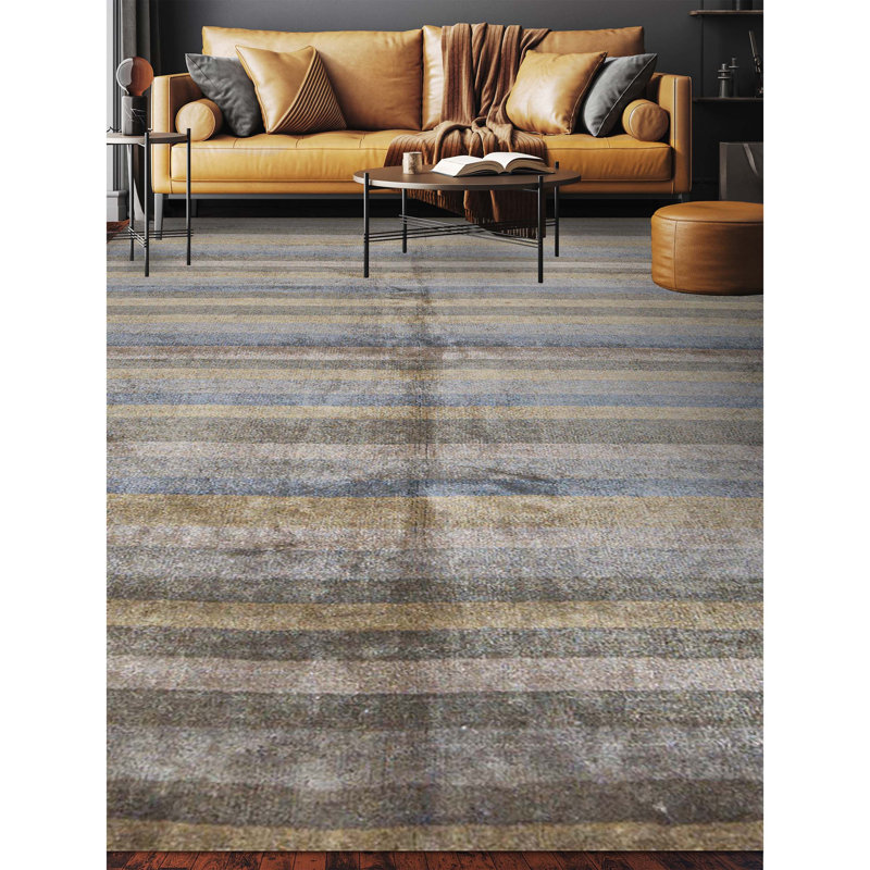 Hand-Knotted High-Quality Gold Area Rug