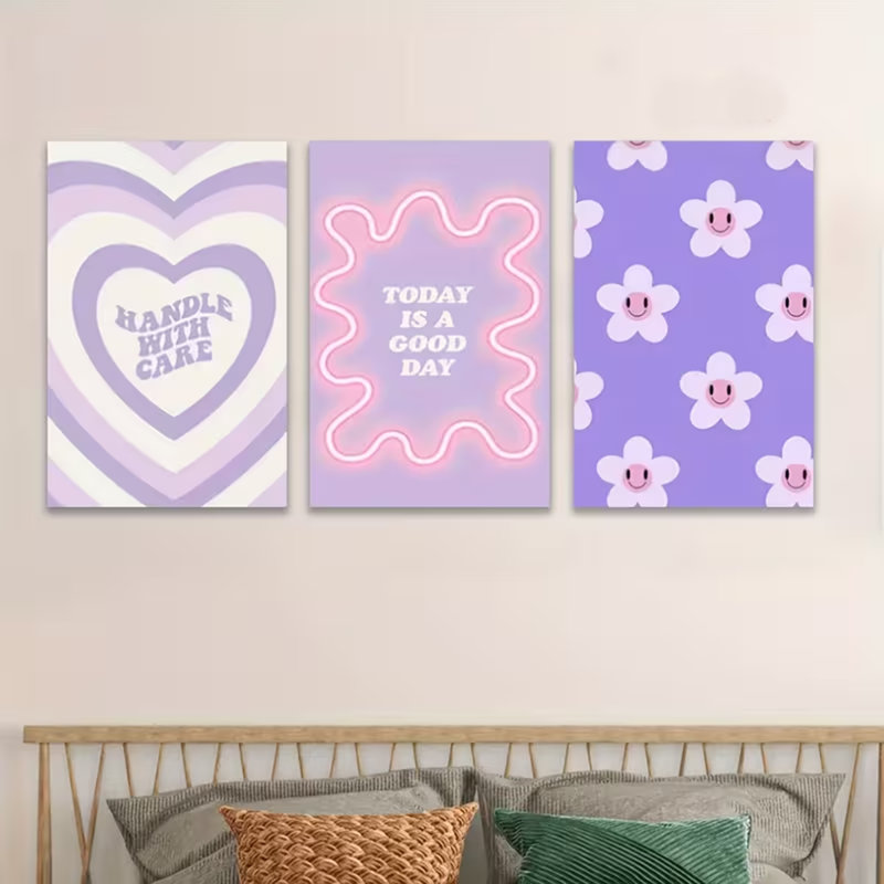 3 Piece Wrapped Canvas Print, 60 cm H x 120 cm W