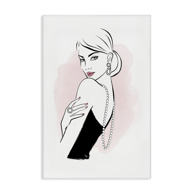Art mural sur toile Diamond Jewell Girl par Martina Pavlova, H 36 po x l 24 po