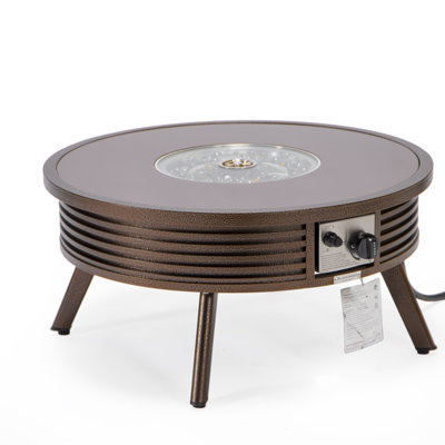 Kliyah Round Propane Smokeless Fire Pit Table