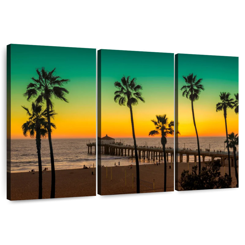 Gillard Manhattan Beach Palms, H 24 po x l 38 po