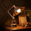 Lampe de table 12,60 po, lampe de bureau en fer rétro bronze 12,60 po