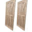 Double porte de grange pliante en bois d'aulne sans finition avec quincaillerie coulissante en bois-102356064