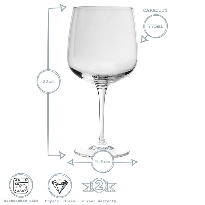 Premium Gin Glasses - 755ml, 12